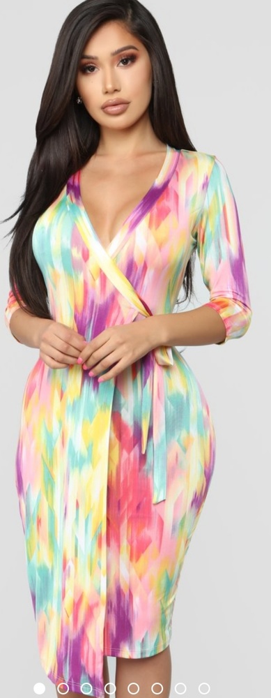 Catch me later tied dye dress